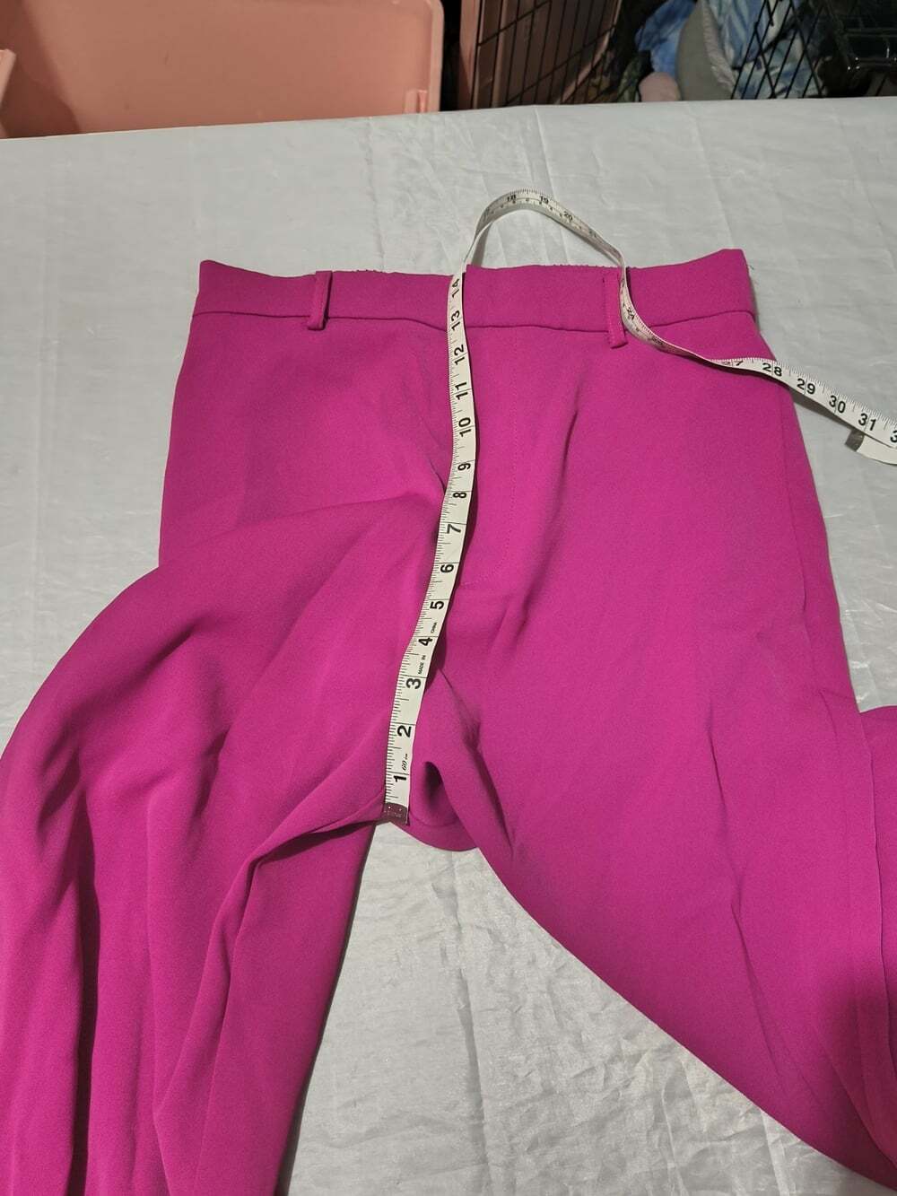 Entro High Waist Wide Leg Hot Pink Trousers Size Large #21084 Business Casual - Picture 11 of 14